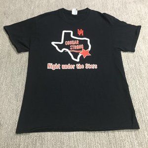 University Of Houston Cougars T Shirt Texas Short Sleeve NCAA Shirt retro H589